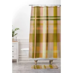 Alisa Galitsyna Colorful Plaid I Bath Mat Pink - Deny Designs