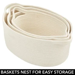 MDesign Casual Woven Cotton Rope Bathroom Basket With Handles, Set Of 3 16 MDesign Casual Woven Cotton Rope Bathroom Basket With Handles, Set Of 3 -Baxton Studio Store GUEST d55c21da 6d4b 4940 adf9 b8e41cf4d471