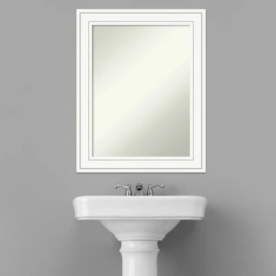 23" X 29" Non-Beveled Craftsman Wood Bathroom Wall Mirror White - Amanti Art 6 23" X 29" Non-Beveled Craftsman Wood Bathroom Wall Mirror White - Amanti Art - Image 4