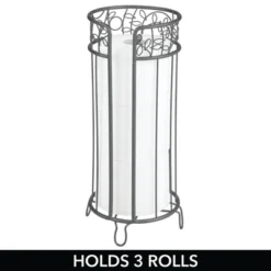 MDesign Decorative Metal Toilet Paper Storage Holder Stand, 3 Rolls -Baxton Studio Store GUEST d62f69f0 5126 41d2 9779 a867dc33254f