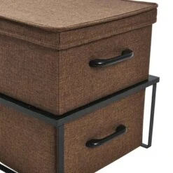 Household Essentials Stacking Storage Boxes With Laminate Top Black Oak 14 Household Essentials Stacking Storage Boxes With Laminate Top Black Oak -Baxton Studio Store GUEST d71d1de7 a678 42a7 9100 f7e0a6ddbd2e