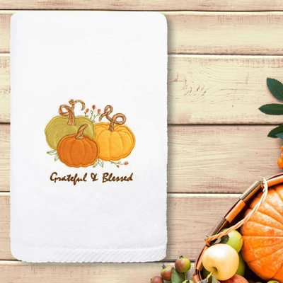 2pc 'Grateful & Blessed' Hand Towel Set White - Linum Home Textiles 3 2pc 'Grateful & Blessed' Hand Towel Set White - Linum Home Textiles