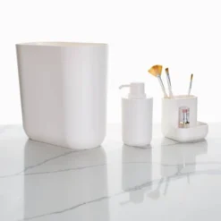 3pc Cade Bath Accessories Set Coconut - IDESIGN 9 3pc Cade Bath Accessories Set Coconut - IDESIGN -Baxton Studio Store GUEST d85a6847 d39a 4de3 ac58 b94d3eb155bf