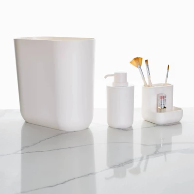 3pc Cade Bath Accessories Set Coconut - IDESIGN 6 3pc Cade Bath Accessories Set Coconut - IDESIGN - Image 4