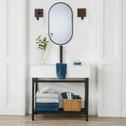 100% Cotton Quick-Dry Ribbed Texture Bath Towel Set