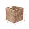 Set Of 2 Handmade Wicker Baskets - 12-Inch Square Foldable Storage Bins With Handles - Made Of Hand-Twisted Water Hyacinth By Villacera (Natural) 2 Set Of 2 Handmade Wicker Baskets - 12-Inch Square Foldable Storage Bins With Handles - Made Of Hand-Twisted Water Hyacinth By Villacera (Natural) -Baxton Studio Store GUEST d973effc 15c7 4867 86eb 53b4ac436211