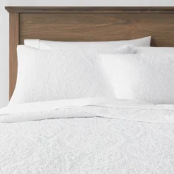 New Products 9 Garment Washed Paisley Stitch Quilt Sham - Thresholdâ¢