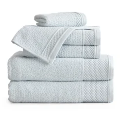 Market & Place Cotton Quick Dry Textured 6-Piece Bath Towel Set 22 Market & Place Cotton Quick Dry Textured 6-Piece Bath Towel Set -Baxton Studio Store GUEST db72f585 9789 4537 8405 57eefe2fc5c4