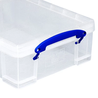 Really Useful Box Stackable 8.1 Liter Plastic Storage Container Bin With Snap Lid & Built-In Clip Lock Handles For Home & Office Organization (2 Pack) 4 Really Useful Box Stackable 8.1 Liter Plastic Storage Container Bin With Snap Lid & Built-In Clip Lock Handles For Home & Office Organization (2 Pack) - Image 2