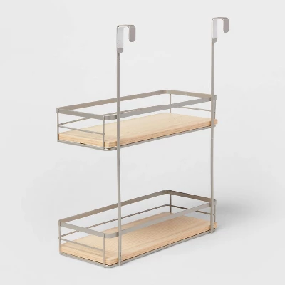 Over The Cabinet Tiered Shelves With Wood - Brightroom™ 3 Over The Cabinet Tiered Shelves With Wood - Brightroom™ - Image 2