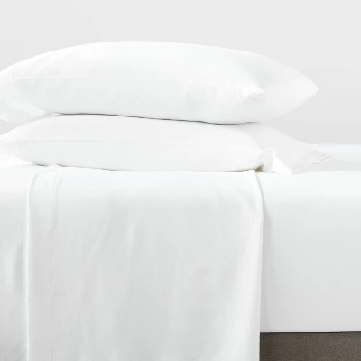King Garment Washed Microfiber Solid Sheet Set White - Room Essentials™ 3 King Garment Washed Microfiber Solid Sheet Set White - Room Essentials™