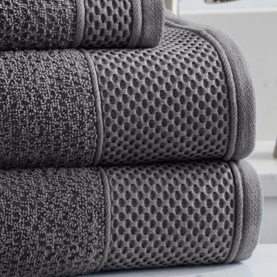 Market & Place Cotton Quick Dry Textured 6-Piece Bath Towel Set 4 Market & Place Cotton Quick Dry Textured 6-Piece Bath Towel Set - Image 2