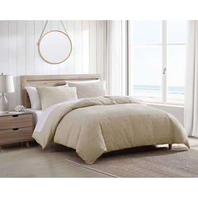 Tommy Bahama 3pc Textured Waffle 100% Cotton Comforter & Sham Set 4 Tommy Bahama 3pc Textured Waffle 100% Cotton Comforter & Sham Set - Image 2