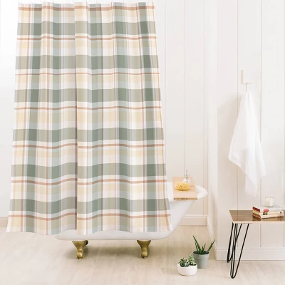 Light Cottage Plaid Shower Curtain - Deny Designs 3 Light Cottage Plaid Shower Curtain - Deny Designs