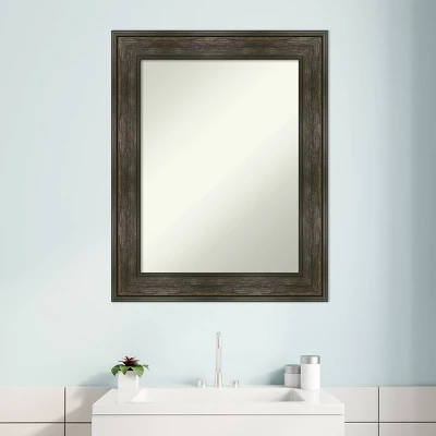 24" X 30" Non-Beveled Rail Rustic Char Bathroom Wall Mirror - Amanti Art 10 24" X 30" Non-Beveled Rail Rustic Char Bathroom Wall Mirror - Amanti Art - Image 8