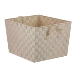 Home Basics X-Large Polyester Woven Strap Open Bin -Baxton Studio Store GUEST deb0c5fe 91fb 41e3 a332 3b0a1a8b4bea