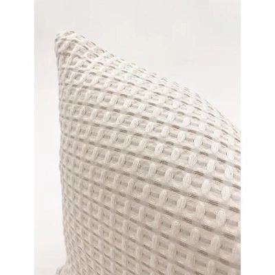 26x26 Down Cotton Waffle Weave Pillow - Anaya 4 26x26 Down Cotton Waffle Weave Pillow - Anaya - Image 2
