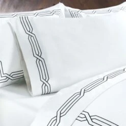 Luxury 1200 Thread Count Premium Cotton Geometric Scroll Embroidered 4 Piece Bed Sheet Set By Blue Nile Mills 11 Luxury 1200 Thread Count Premium Cotton Geometric Scroll Embroidered 4 Piece Bed Sheet Set By Blue Nile Mills -Baxton Studio Store GUEST e05567b6 207b 4ecb 9a5c 33db58e2c4d7
