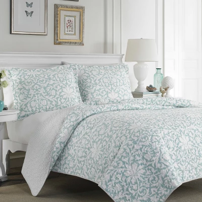 Mia Reversible Quilt Set Blue - Laura Ashley 7 Mia Reversible Quilt Set Blue - Laura Ashley - Image 5