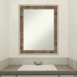 Farmhouse Brown Narrow Non-Beveled Wood Bathroom Wall Mirror 23 Farmhouse Brown Narrow Non-Beveled Wood Bathroom Wall Mirror -Baxton Studio Store GUEST e2812215 3561 412b aceb 907958c2e514