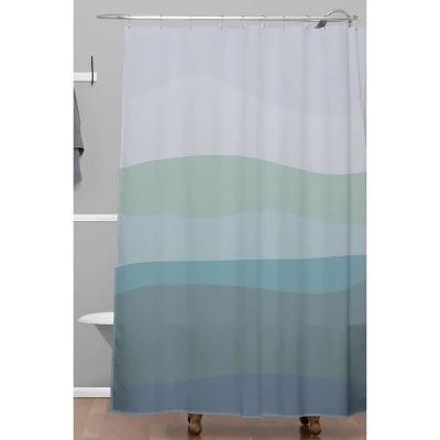 June Journal Calming Ocean Waves Shower Curtain Blue - Deny Designs 3 June Journal Calming Ocean Waves Shower Curtain Blue - Deny Designs