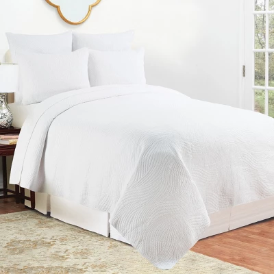 C&F Home 26" X 26" Tranquil Waves White Euro Sham 6 C&F Home 26" X 26" Tranquil Waves White Euro Sham - Image 4