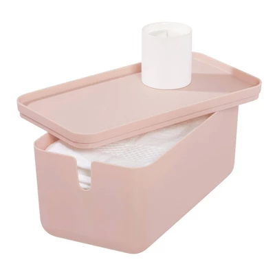 Cade Lidded Storage Bin Blush - IDESIGN 4 Cade Lidded Storage Bin Blush - IDESIGN - Image 2