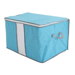 PiccoCasa Home Foldable Zippered Dustproof Quilt Clothes Decorative Storage Bins 22.8"x13.8"x16.1" Blue Grey 1 Pc 11 PiccoCasa Home Foldable Zippered Dustproof Quilt Clothes Decorative Storage Bins 22.8"x13.8"x16.1" Blue Grey 1 Pc -Baxton Studio Store GUEST e36d2181 cf14 422f a4c7 b42ba370fb4e