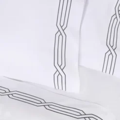 Luxury 1200 Thread Count Premium Cotton Geometric Scroll Embroidered 4 Piece Bed Sheet Set By Blue Nile Mills 10 Luxury 1200 Thread Count Premium Cotton Geometric Scroll Embroidered 4 Piece Bed Sheet Set By Blue Nile Mills -Baxton Studio Store GUEST e3ad7e45 e51e 412e a1db 5ead550747d8