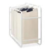 Whitmor Retro Triple Laundry Sorter White 2 Whitmor Retro Triple Laundry Sorter White -Baxton Studio Store GUEST e4163f58 a2ef 4a33 84db 641e1ba27933
