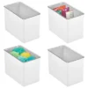 MDesign Storage Bin With Lid For Bathroom, Vanity, 4 Pack 2 MDesign Storage Bin With Lid For Bathroom, Vanity, 4 Pack -Baxton Studio Store GUEST e4631f24 935f 4b64 83ff d2962a170cd7