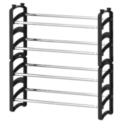 Seville Classics 4 Tier Expandable Stackable 20 Pair Shoe Rack Organizer -Baxton Studio Store GUEST e4e05175 f4a6 445e 9cfb 378e5eedc067