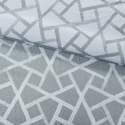 Soho Geo Reversible Duvet Cover Set Gray/White - N Natori -Baxton Studio Store GUEST e516f877 4412 4521 b389 8ef26b7a6d20