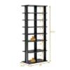 Patented 7-Tier Dual Shoe Rack Practical Free Standing Shelves Storage Shelves Concise -Baxton Studio Store GUEST e51c1491 ddc0 40fb bcc0 9290080c6c11
