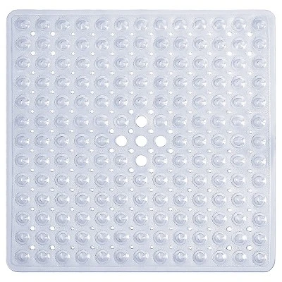 Tranquil Beauty 21" X 21" Clear Square Non-Slip Shower And Bath Mats With Suction Cups Ideal For Kids & Elderly 3 Tranquil Beauty 21" X 21" Clear Square Non-Slip Shower And Bath Mats With Suction Cups Ideal For Kids & Elderly