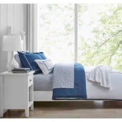 4pc King Walk The Line Comforter Sham Bonus Set Navy - Scout Home -Baxton Studio Store GUEST e560cf97 715c 472b a654 5fcd62271bb5