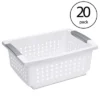 Sterilite Medium Sized Multipurpose Stackable Storage Basket Bin With Flip-Down Rails For Home And Office Organization, White (20 Pack) 2 Sterilite Medium Sized Multipurpose Stackable Storage Basket Bin With Flip-Down Rails For Home And Office Organization, White (20 Pack) -Baxton Studio Store GUEST e5b0cbe4 3bc7 4f1a a5dd 843c005eba6e