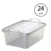 Life Story 14 Quart Clear Stackable Organization Storage Box Container (24 Pack) 1 Life Story 14 Quart Clear Stackable Organization Storage Box Container (24 Pack) -Baxton Studio Store GUEST e623acd1 7b64 465b 8645 df1bd5def2cc