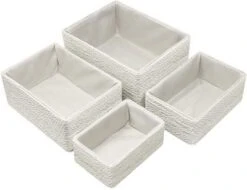 Sorbus Woven Storage Basket - 4-Piece Set 11 Sorbus Woven Storage Basket - 4-Piece Set -Baxton Studio Store GUEST e77787a6 ca3e 4ea4 8df2 893435001543