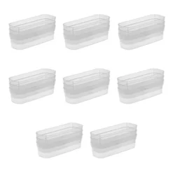 Sterilite 13538608 Narrow Storage Trays With Sturdy Banded Rim And Textured Bottom For Desktop And Drawer Organizing, Clear (24 Pack) -Baxton Studio Store GUEST e7780c36 e10a 4695 a956 028696bbffa3