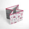 Bacati - Owls Pink/Gray Girls Cotton Storage Box Small -Baxton Studio Store GUEST e7923eee 2fbd 474e 9c05 5e4250e42aba