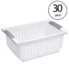 Sterilite Medium Sized Stackable Storage Bin And Organization Basket With Flip Down Accent Rails For Home And Household Organization, White (30 Pack) 2 Sterilite Medium Sized Stackable Storage Bin And Organization Basket With Flip Down Accent Rails For Home And Household Organization, White (30 Pack) -Baxton Studio Store GUEST e82ebbfe ea9f 4f61 856f ba7bcab5de4f