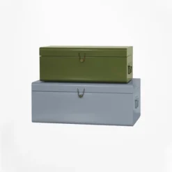 American Atelier Daven Decorative Metal Box Trunks, Set Of 2, Vintage Style Storage W/ Loop Closures, Space Saving Organizer For Home 13 American Atelier Daven Decorative Metal Box Trunks, Set Of 2, Vintage Style Storage W/ Loop Closures, Space Saving Organizer For Home -Baxton Studio Store GUEST e92f390c 2e8e 4bfb b14e 11504d9ed008
