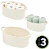 MDesign Casual Woven Cotton Rope Bathroom Basket With Handles, Set Of 3 1 MDesign Casual Woven Cotton Rope Bathroom Basket With Handles, Set Of 3 -Baxton Studio Store GUEST eae54a20 9797 49b9 80ea 9e6a0604e660