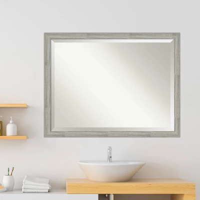 44" X 34" Dove Graywash Framed Bathroom Vanity Wall Mirror - Amanti Art 5 44" X 34" Dove Graywash Framed Bathroom Vanity Wall Mirror - Amanti Art - Image 3