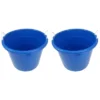 Homz Multipurpose 18 Gallon Plastic Open-Top Storage Round Utility Tub With Rope Handles For Indoor Or Outdoor Home Organization, Blue (3 Pack) -Baxton Studio Store GUEST eb929cf4 d4f5 40cb 91f7 db3ab3ae5e69