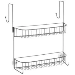 MDesign Metal Bathroom Over Door Hanging Shower Caddy, X-Wide -Baxton Studio Store GUEST eb9b6db6 d14d 4668 bb1b a8d1314627cc