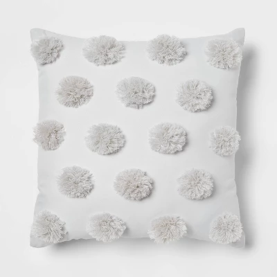 4pc Clipped Stripe Poms Comforter Bedding Set - Threshold™ 8 4pc Clipped Stripe Poms Comforter Bedding Set - Threshold™ - Image 6