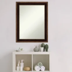 22" X 28" Non-Beveled Corded Bathroom Wall Mirror Bronze - Amanti Art 17 22" X 28" Non-Beveled Corded Bathroom Wall Mirror Bronze - Amanti Art -Baxton Studio Store GUEST ec6fdb60 0b1e 49a1 8d67 f4885ba6d17c