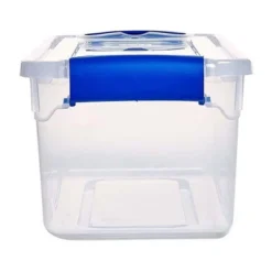 Homz 7.5 Quart Clear Plastic Stackable Storage Container Tote With Secure Latching Lid For Home And Office Organization -Baxton Studio Store GUEST ec8e3a0d 99e7 4398 a891 d7fae4ebe1ab